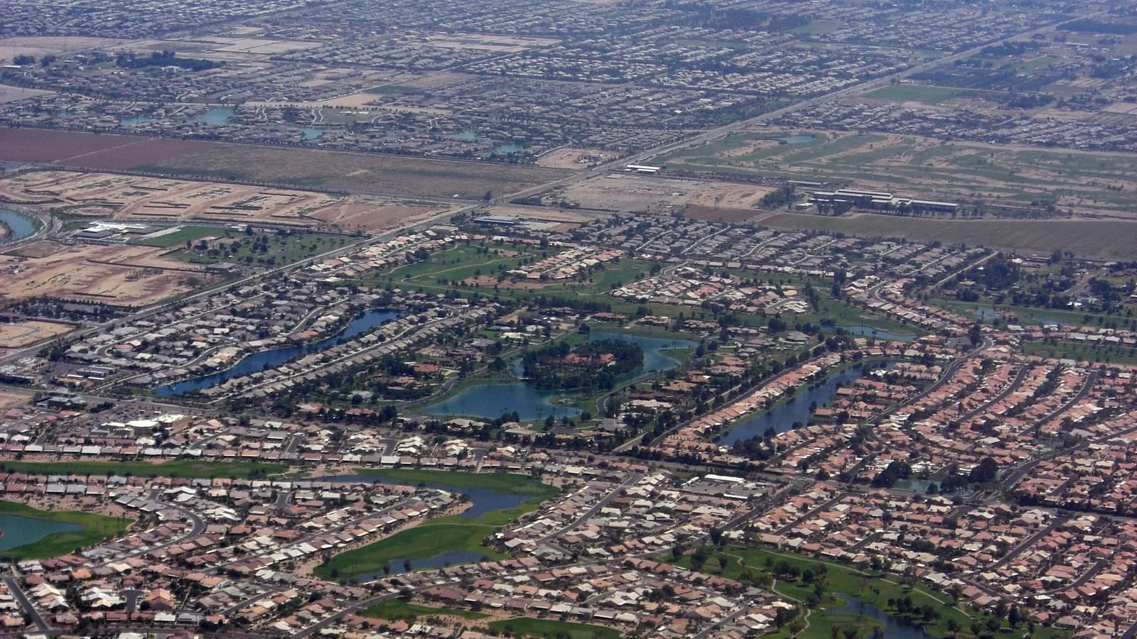 Chandler, Arizona from above