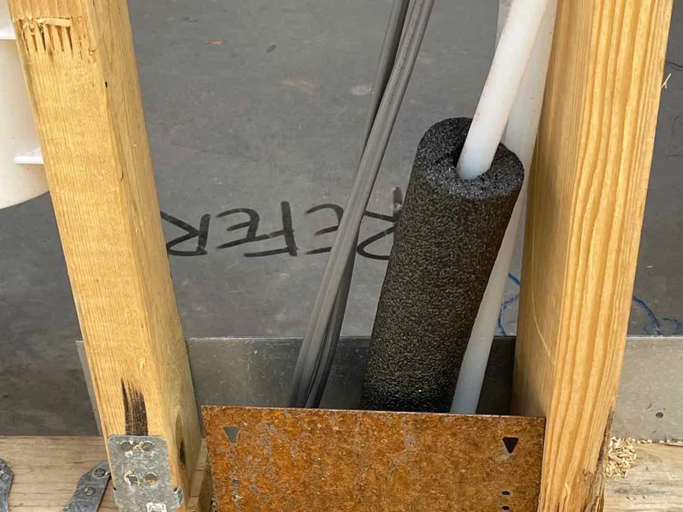 Corrosion at a structural connection